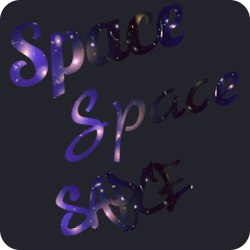 Beautiful fonts with a cosmic background