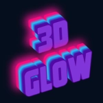 Neon Gradient 3D Font