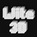 Beautiful white 3d text with shadow