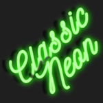 Neon font constructor: glowing texts