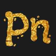 Gold lettering with font Flavors