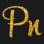 Gold lettering with font Rupsterscript