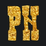 Gold lettering with font heffer