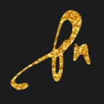 Gold lettering with font pfdavinciscript