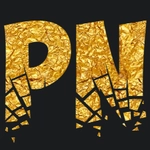 Gold lettering with font ObelixProBroken