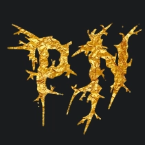 Gold lettering with font realgrinder