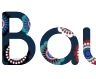 Your inscription online with abstract background - Font Comfortaa