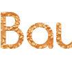 The inscription on the background of a crust of bread with caraway seeds - beautiful font Comfortaa
